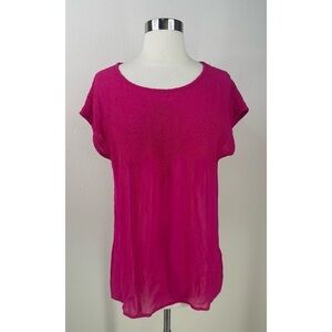 Maeve Casual Rayon Short Sleeve Top